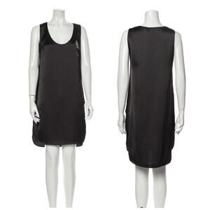 T Alexander Wang Satin Cocktail Dress Black Size 2 Minimalist Modern Artsy Chic